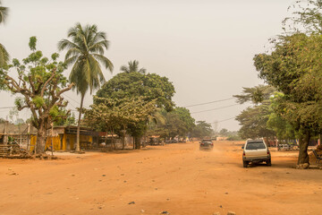 Poor neighborhood in Ouidah, Benin, West Africa.  © Artaxerxes