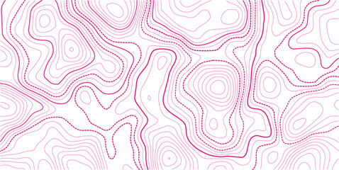 Topographic line map. Abstract topographic map banner with copy space.White background.