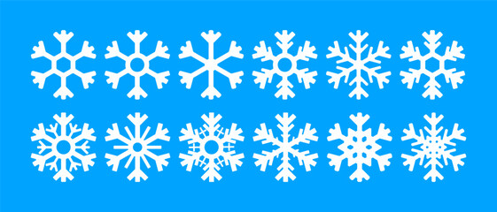 Abstract blue wave vector illustration with a seamless snowflake and ice pattern for a winter holiday design