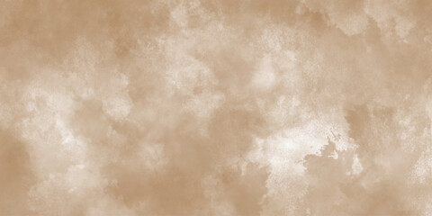brown watercolor background hand-drawn with cloudy strokes of brushes, Grunge and smooth paper texture of brown surface, Old paper vector texture background for cover design, vintage paper background 