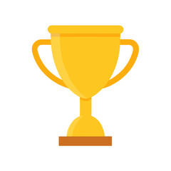 Shining Trophy Cup Minimal Clean Shape Vector Illustration