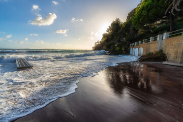 Rayol Beach in the south of France in Provence
