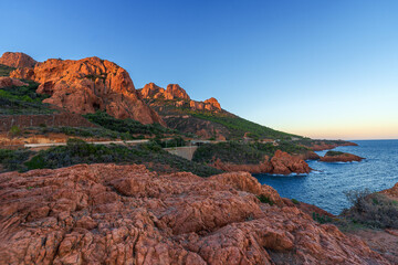 Esterel Massif on the French Riviera in France
