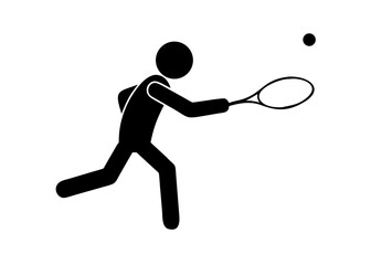 tennis player silhouette
