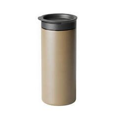 Obraz premium Tall cylindrical container isolated on transparent background isolated on transparent background