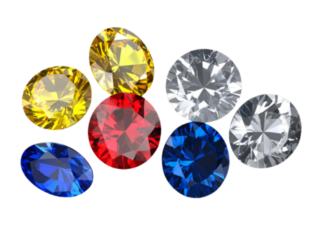 Vibrant Spinel Gemstones Display