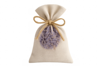 Lavender sachet linen drawstring bag for aromatherapy