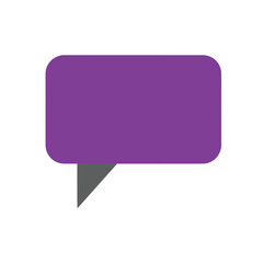 Naklejka premium Purple chat bubble vector symbolizing communication, message, and dialogue in modern flat minimalistic design style.