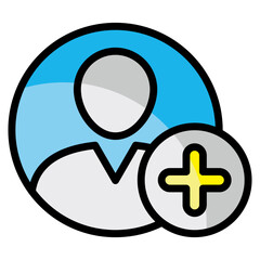Fototapeta premium User Add Icon Element For Design