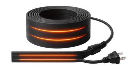 Heat tape in mudroom floor tiles provides warmth and comfort for cold-weather entry.