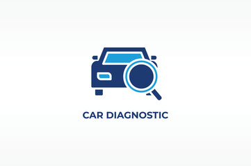 CAR DIAGNOSTIC vector, icon or logo sign isolated symbol illustration