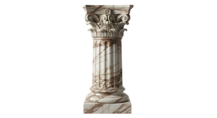 Elegant Corinthian marble column architectural detail evoking classical grandeur and timeless sophistication for design projects