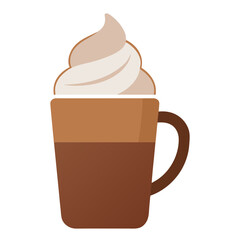 Vector of mochaccino on white background