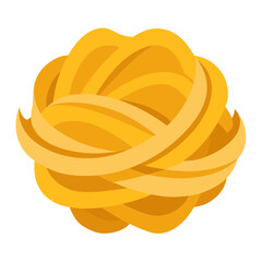 Vector of tagliatelle on white background