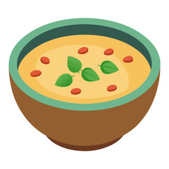 Vector of zuppa toscona on white background