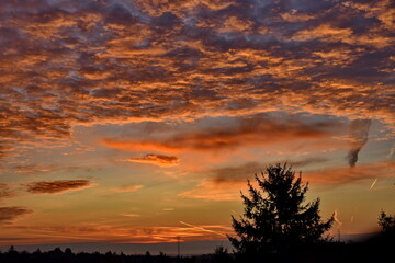Sunrise in red