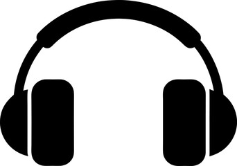 Headphones Silhouette Vector Icon