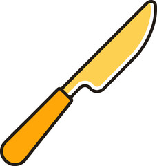 Butter Knife Utensil Outline Vector
