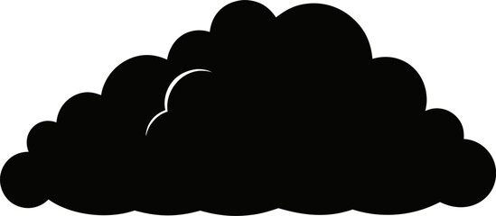 Grape Cluster Black Silhouette Vector