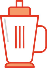 Milk Frother Outline Color Vector