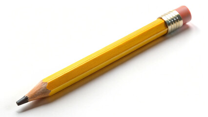 academic, answer, assessment, college, exam, A single yellow pencil on a white background
