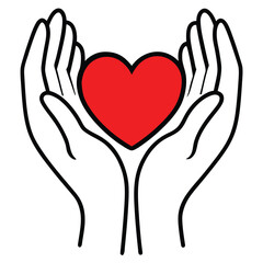 Simple stylized illustration of two open objects with vibrant colors and clean lines