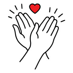 Obraz premium Stylized line drawing of two figures in a simple minimalist design