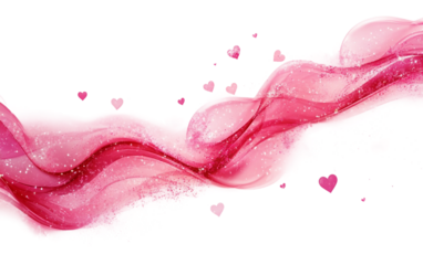 Happy Valentines Day 2026 banner in pink and red celebrating love, romance, and heartfelt emotion isolated on transparent background PNG