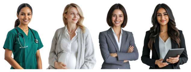 Diverse professional women smiling