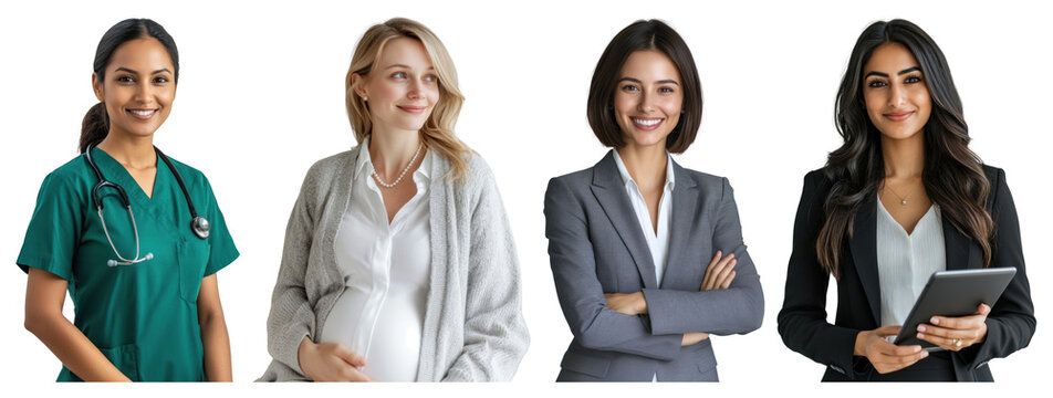 Diverse professional women smiling