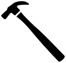 hammer illustration construction silhouette industry logo equipment icon tools outline engineer tool industrial template worker holiday labour international banner shape to vector graphic background