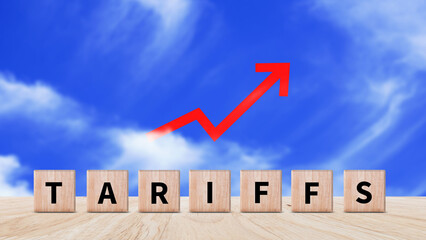 Import tariffs increase concept, Government import tax to boost economy, Industrial growth tax,...