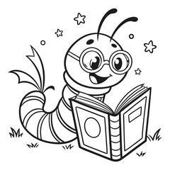 Classic black and white cartoon illustration with bold lines and vibrant color accents