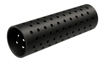 Perforated drainage pipe for gardens, ensuring excess water flow and preventing soil