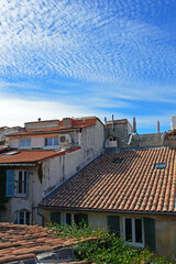 Tiled roofs of old houses