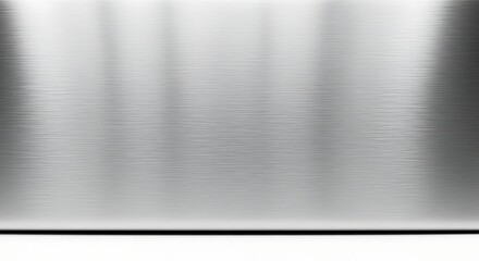 Vector illustration of brushed metal texture with reflections, a sleek and modern metallic surface suitable for industrial or technological backgrounds