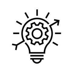 Growth idea work symbol outline icon