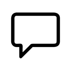 Naklejka premium Minimal modern speech bubble icon, clean vector.