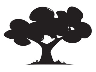 Modern apple orchard tree design in creative 2D vector lines