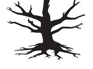 Network connection tree symbol elegant 2D vector line drawing