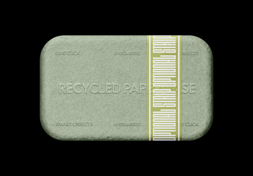 Recycled Paper Embossed Packaging Mockup