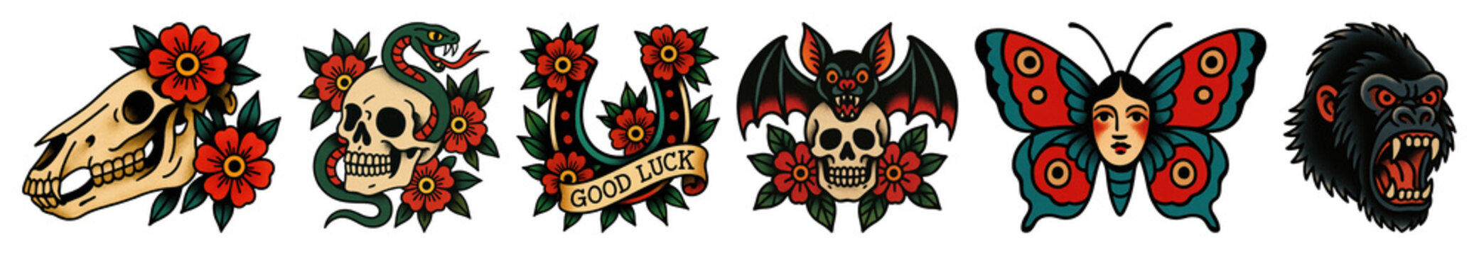 Vintage tattoo art collection