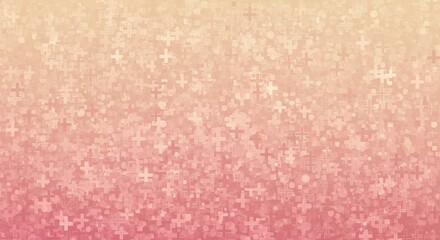 Abstract background with gradient color and cross shapes.
