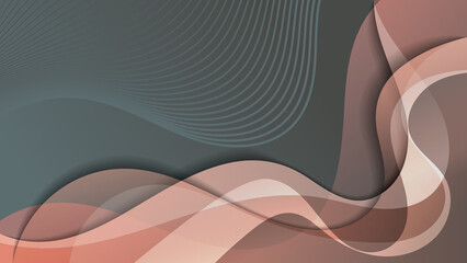 Elegant art background in beige and gray tones. Beautiful composition of overlapping smooth translucent shapes, wavy stripes. template for your projects. 