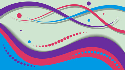 Colorful art background. Beautiful composition of overlapping smooth translucent shapes, wavy stripes. template for your projects. 