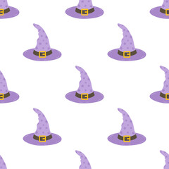 halloween witch hat seamless pattern, design for wallpaper, textile and background