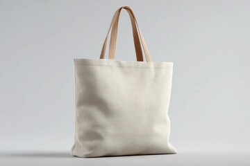 Stylish textured cotton tote bag with eco-friendly design for everyday use Generative AI