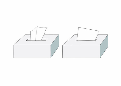 3D white tesu paper box with a red ribbon representing a printable document icon for office and business use