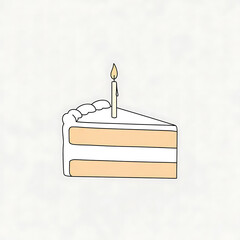 simple cake illustration