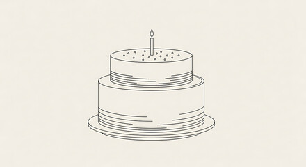 simple cake illustration